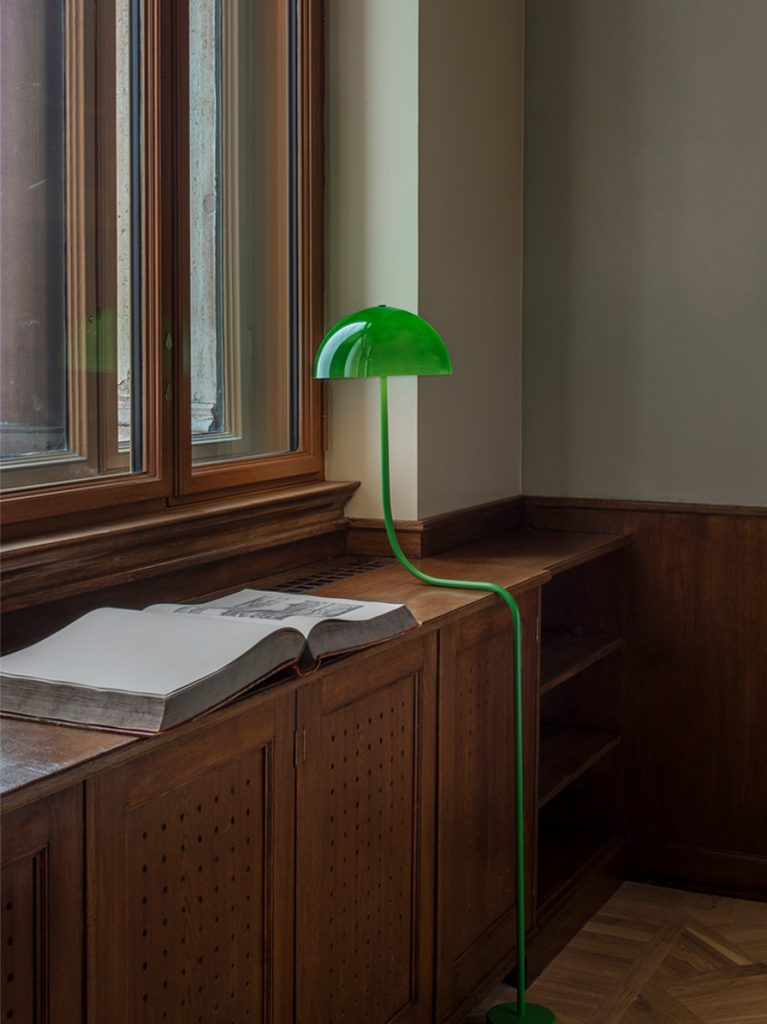 The Curve lamp by Front designed for the Nationalmuseum Library in Stockholm