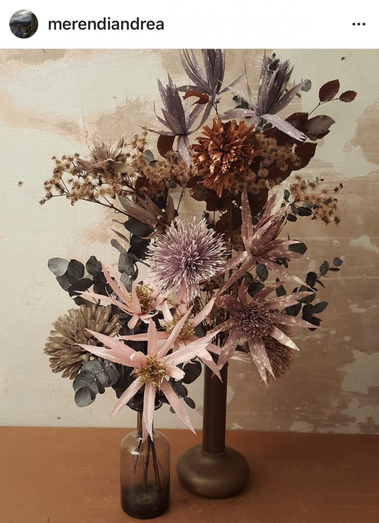 Andrea Merendi paper flowers Instagram