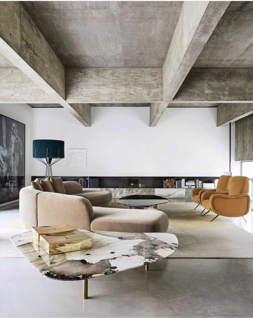 Brutalist Interior with Pantone Ultimate Grey